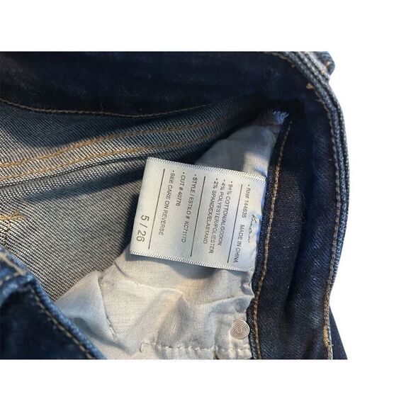 KanCan Women's High Rise Skinny Jeans Juniors Size 5 Blue Frayed Hem Stretchy - Picture 5 of 9